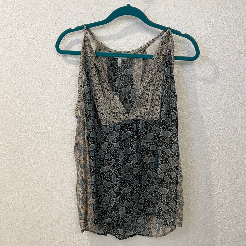 Floral Patterned Women's Top 100% silk